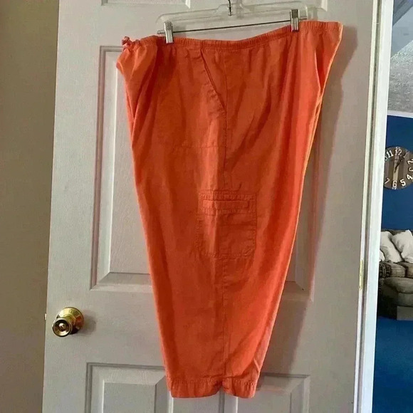 Capri Women’s Mountain Lake 3X Tangerine color  Pant with Draw String‎ Waist - Picture 1 of 8